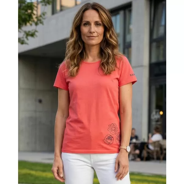  Damen-T-Shirt mit kurzen Ärmeln SAM 73 BETHANY WT 846 LEUCHTEND ROSA 