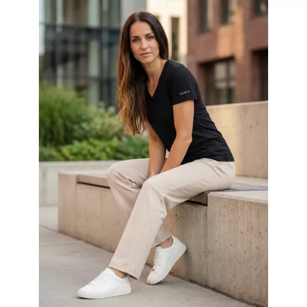  Damen-T-Shirt mit kurzen Ärmeln SAM 73 CLAUDIA WT 847 SCHWARZ 