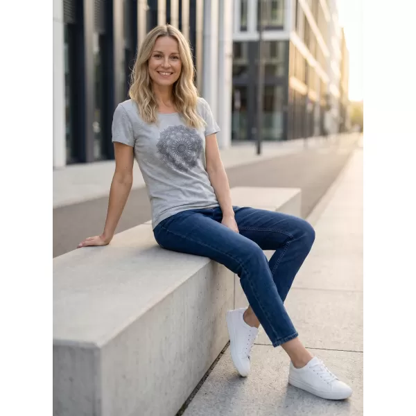  Frauen t -Shirt mit kurzen Ärmeln SAM 73 DEBORAH WT 845 HELLGRAU 