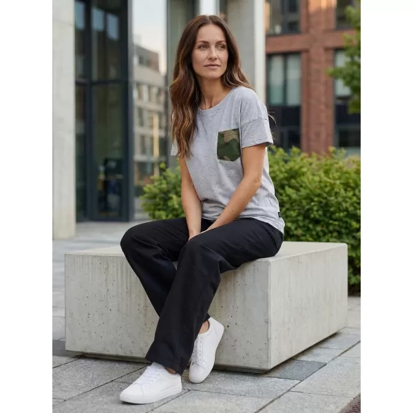  Damen-T-Shirt mit kurzen Ärmeln SAM 73 MARIE WT 848 HELLGRAU 