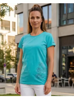 Damen-T-Shirt mit kurzen Ärmeln SAM 73 BETHANY WT 846 NEONGRÜN