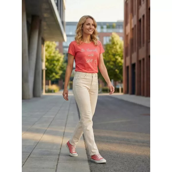  Damen-T-Shirt mit kurzen Ärmeln SAM 73 RENÉE WT 842 LEUCHTEND ROSA 