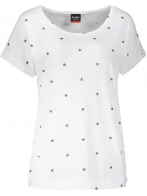 Frauen t -Shirt mit kurzen Ärmeln SAM 73 ROXANNE WT 856 WEIß