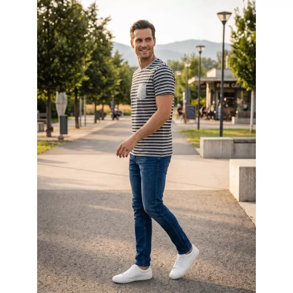  Herren-T-Shirt mit kurzen Ärmeln SAM 73 MARTIN MT 794 HELLGRAU 
