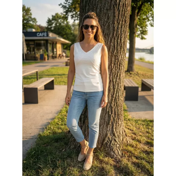  Damen-Tanktop KIXMI NAVILA WEIß 