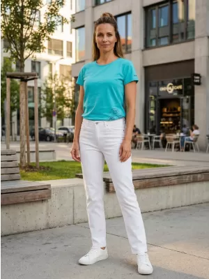 Damen-T-Shirt mit kurzen Ärmeln SAM 73 BETHANY WT 846 NEONGRÜN
