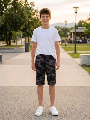 Shorts für Jungen SAM 73 SPENCER BS 534 SCHWARZ