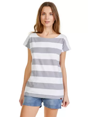 Damen-T-Shirt mit kurzen Ärmeln SAM 73 ELSPETH WT 851 HELLGRAU
