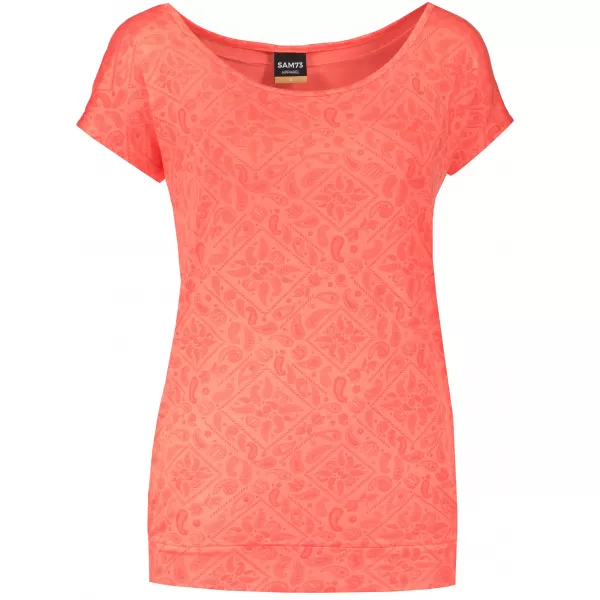  Damen-T-Shirt mit kurzen Ärmeln SAM 73 CINDY WT 859 HELLORANGE 