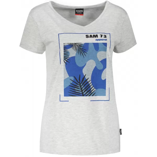  Damen-T-Shirt mit kurzen Ärmeln SAM 73 ILDA WT 855 HELLGRAU 
