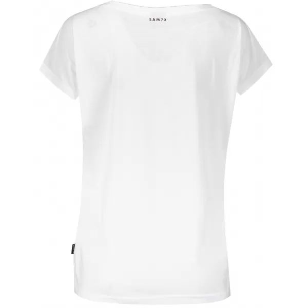  Frauen t -Shirt mit kurzen Ärmeln SAM 73 PENELOPE WT 861 WEIß 