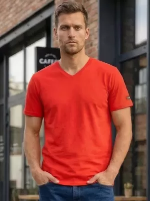 Herren-T-Shirt mit kurzen Ärmeln SAM 73 LEONARD MT 793 ROT