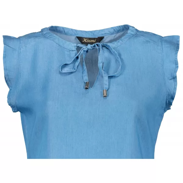  Damenbluse KIXMI NEIVA HELLBLAU 