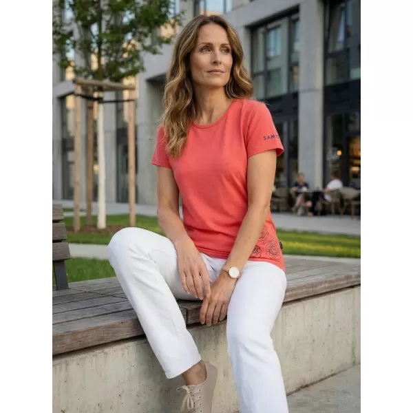  Damen-T-Shirt mit kurzen Ärmeln SAM 73 BETHANY WT 846 LEUCHTEND ROSA 