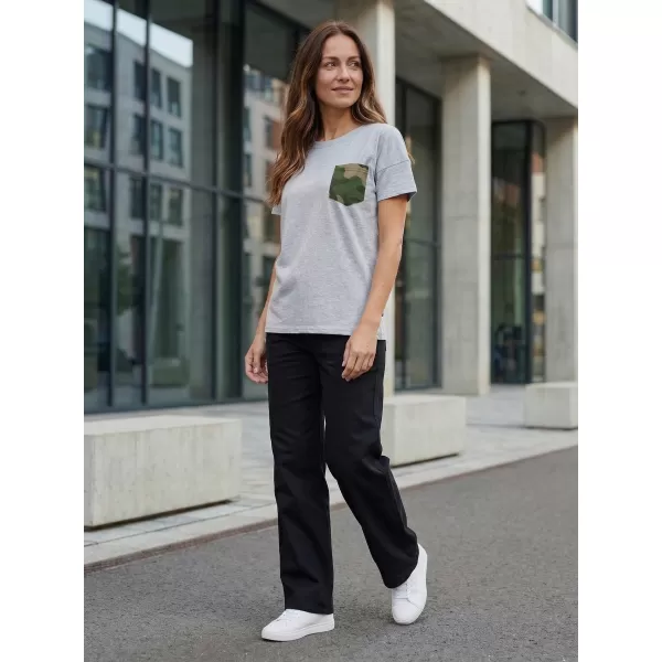  Damen-T-Shirt mit kurzen Ärmeln SAM 73 MARIE WT 848 HELLGRAU 