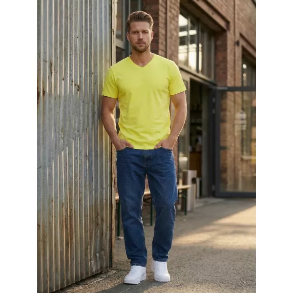  Herren-T-Shirt mit kurzen Ärmeln SAM 73 LEONARD MT 793 HELLGELB 