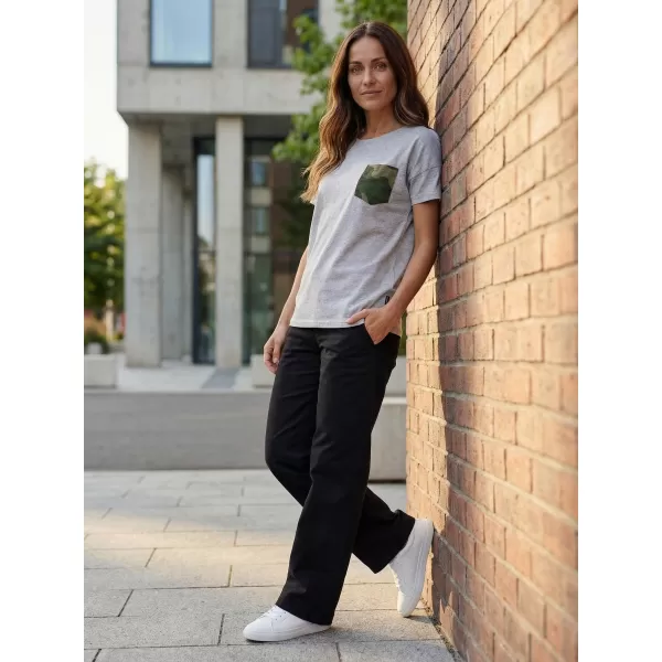  Damen-T-Shirt mit kurzen Ärmeln SAM 73 MARIE WT 848 HELLGRAU 