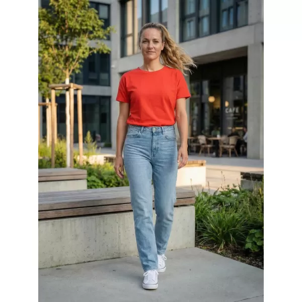  Damen-T-Shirt mit kurzen Ärmeln SAM 73 HALLE WT 880 ROT 