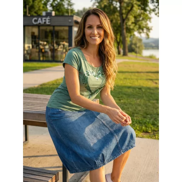  Damen-T-Shirt KIXMI NANETTE GRÜN 