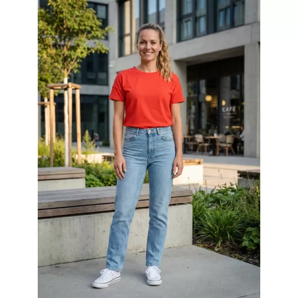  Damen-T-Shirt mit kurzen Ärmeln SAM 73 HALLE WT 880 ROT 