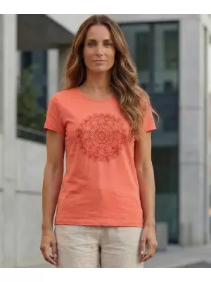 Damen-T-Shirt mit kurzen Ärmeln SAM 73 DEBORAH WT 845 HELLORANGE