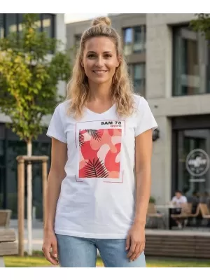 Damen-T-Shirt mit kurzen Ärmeln SAM 73 ILDA WT 855 WEIß