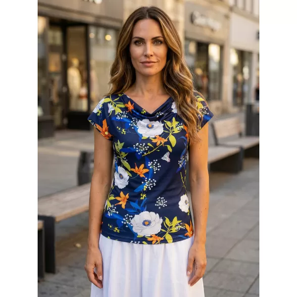  Damen-T-Shirt KIXMI NANCY DUNKELBLAU 