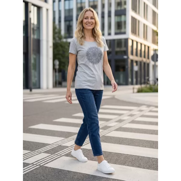  Frauen t -Shirt mit kurzen Ärmeln SAM 73 DEBORAH WT 845 HELLGRAU 