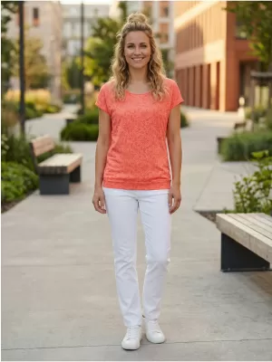 Damen-T-Shirt mit kurzen Ärmeln SAM 73 CINDY WT 859 HELLORANGE