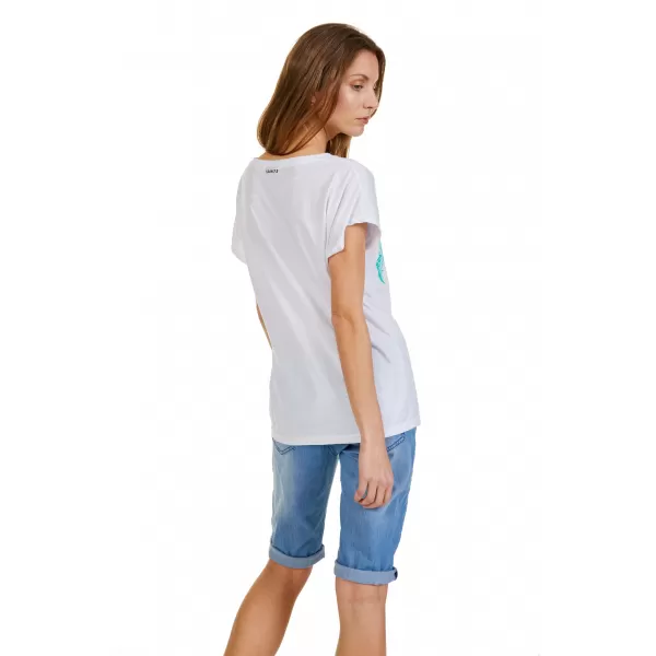  Frauen t -Shirt mit kurzen Ärmeln SAM 73 PENELOPE WT 861 WEIß 