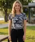 Frauen t -Shirt mit kurzen Ärmeln SAM 73 NORA WT 849 SCHWARZ