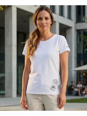 Damen-T-Shirt mit kurzen Ärmeln SAM 73 BETHANY WT 846 WEIß