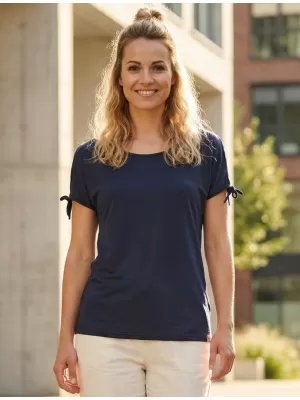 Damen-T-Shirt mit kurzen Ärmeln SAM 73 FELICIA WT 854 DUNKELBLAU