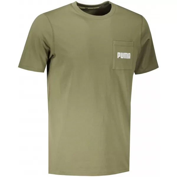  Herren-T-Shirt PUMA MODERN BASIC POCKET TEE DUNKELGRÜNES MOOS 