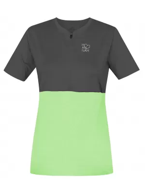 Damen-T-Shirt HANNAH BERRY ASPHALT/PARADIESGRÜN MEL