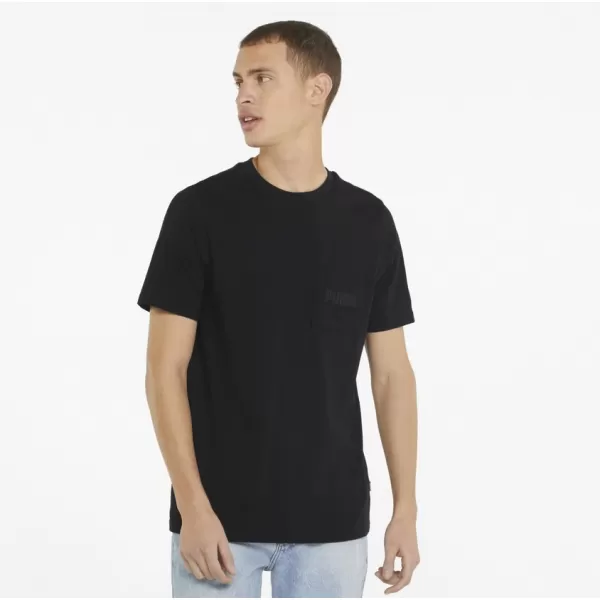  Herren-T-Shirt PUMA MODERN BASIC POCKET TEE PUMA SCHWARZ 