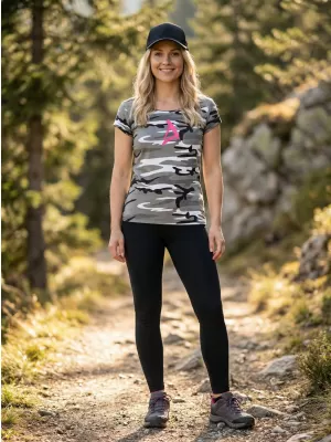 Damen-T-Shirt ALTISPORT ALW002C122 TARNGRAU/ROSA