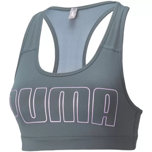  Damen-BH PUMA MID IMPACT 4KEEPS GRAPHIC BRA PM 520306-42 GRAU 