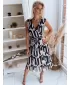 Kleid DSTREET BALI EY1902z SCHWARZ UND WEIß