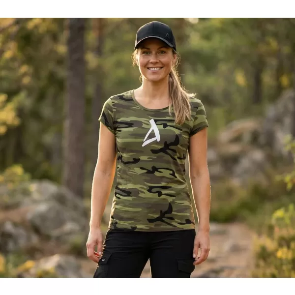  Damen-T-Shirt ALTISPORT ALW002C122 TARNGRÜN/WEIß 