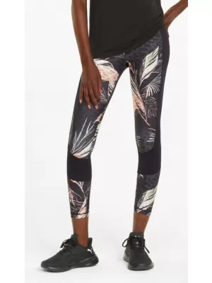 Leggings für Damen PUMA TRAIN AOP EVERSCULPT HIGH WAIST 7/8 TIGHT 521606-51 SCHWARZ