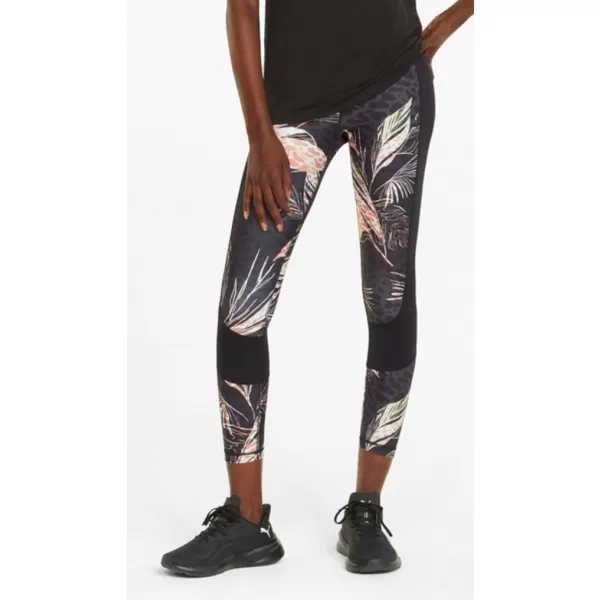  Leggings für Damen PUMA TRAIN AOP EVERSCULPT HIGH WAIST 7/8 TIGHT 521606-51 SCHWARZ 