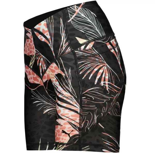  Damen-Shorts PUMA TRAIN TREND AOP EVERSCULPT HIGH WAIST 5 TIGHT SHORT 521610-01 SCHWARZ 