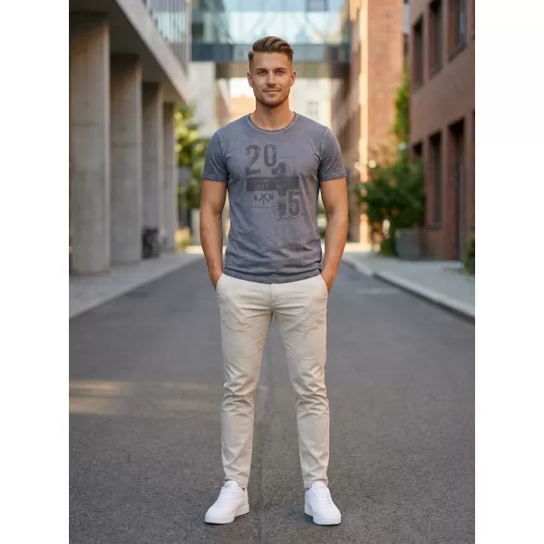  Herren-T-Shirt KIXMI OMER DUNKELGRAU 