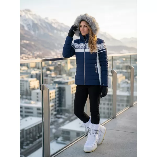  Winterjacke für Damen KIXMI OMAIRA DUNKELBLAU 