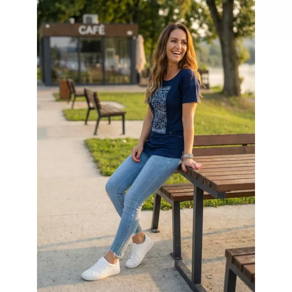  Damen-T-Shirt KIXMI ODETTE DUNKELBLAU 