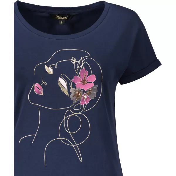  Damen-T-Shirt KIXMI ONELLA DUNKELBLAU 