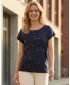 Damen-T-Shirt SAM 73 HEQA WT 876 DUNKELBLAU