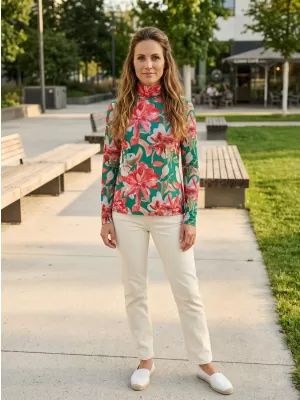 Rollkragenpullover für Damen KIXMI OPRAH GRÜN