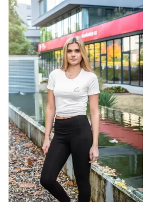 Crop-Top-T-Shirt für Damen ALTISPORT BYB/ALW056BY042 WEIß